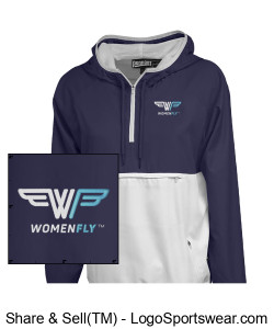 Women Fly - Pennant Women's Colorblock Anorak Jacket Design Zoom